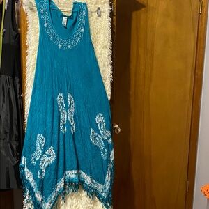 India Boutique Women’s Bohemian Style Sleeveless Dress. One Size.